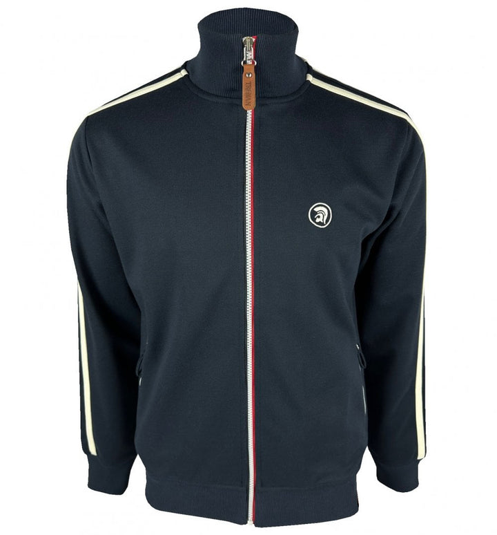 Trojan Twin Stripe Track Top Navy