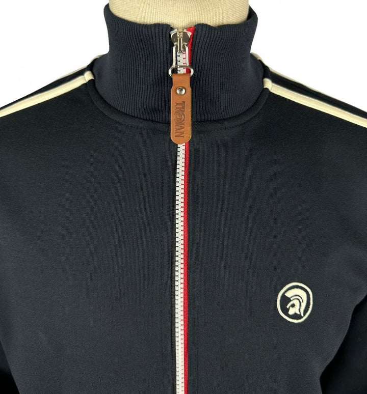 Trojan Twin Stripe Track Top Navy