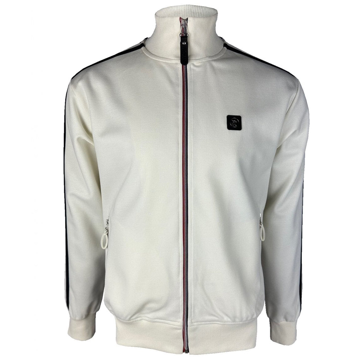 Trojan Twin Stripe Track Top White