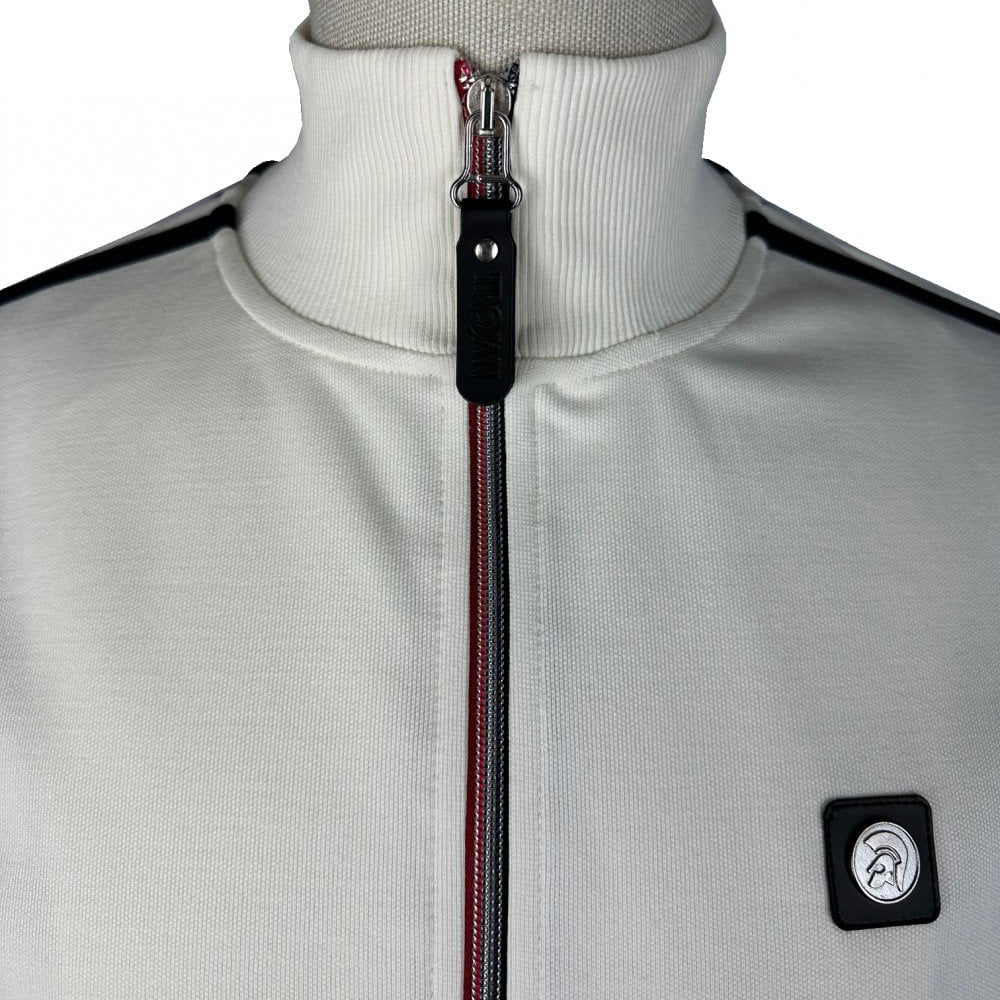 Trojan Twin Stripe Track Top White