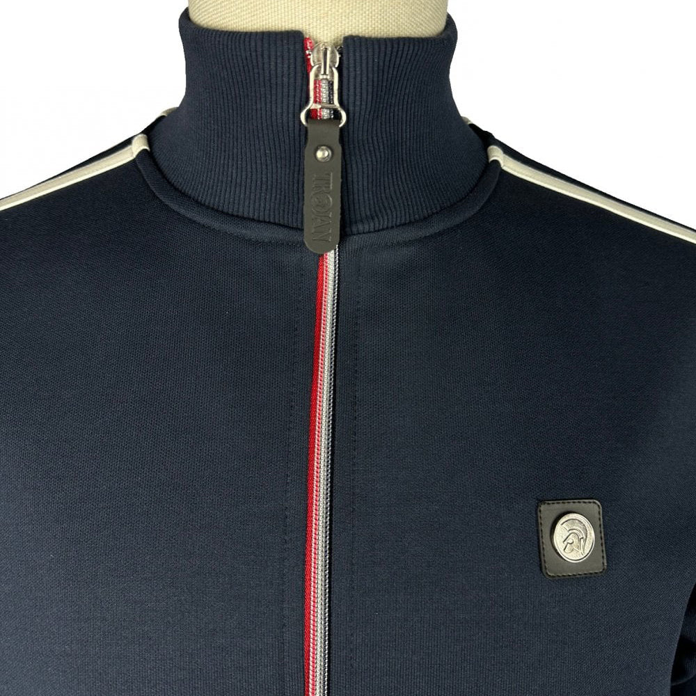 Trojan Twin Stripe Track Top Navy