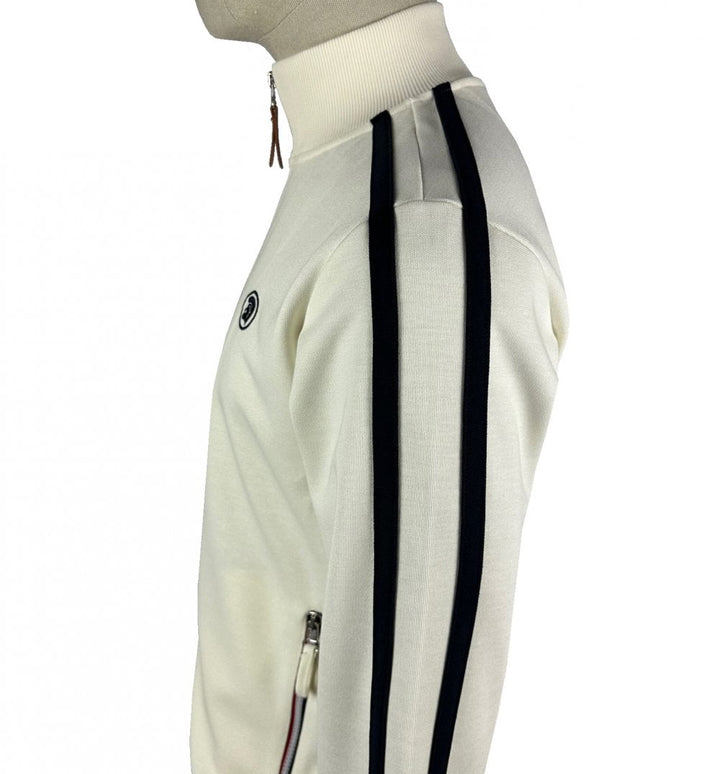 Trojan Twin Stripe Track Top Ecru