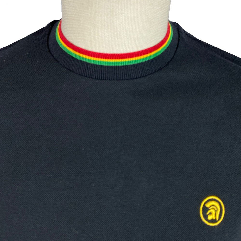 Trojan Twin Tipped Pique T-Shirt Rasta