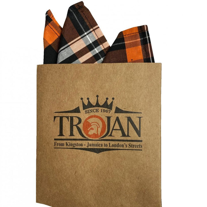 Trojan Windowpane Check Shirt Black/Orange