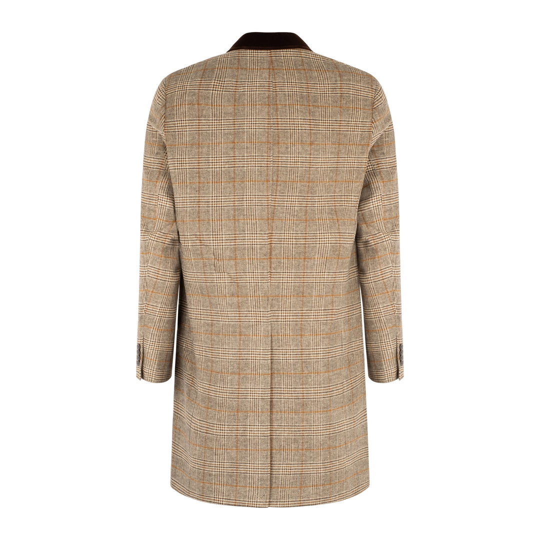 Gabicci Vintage Statham Check Jacket Camel