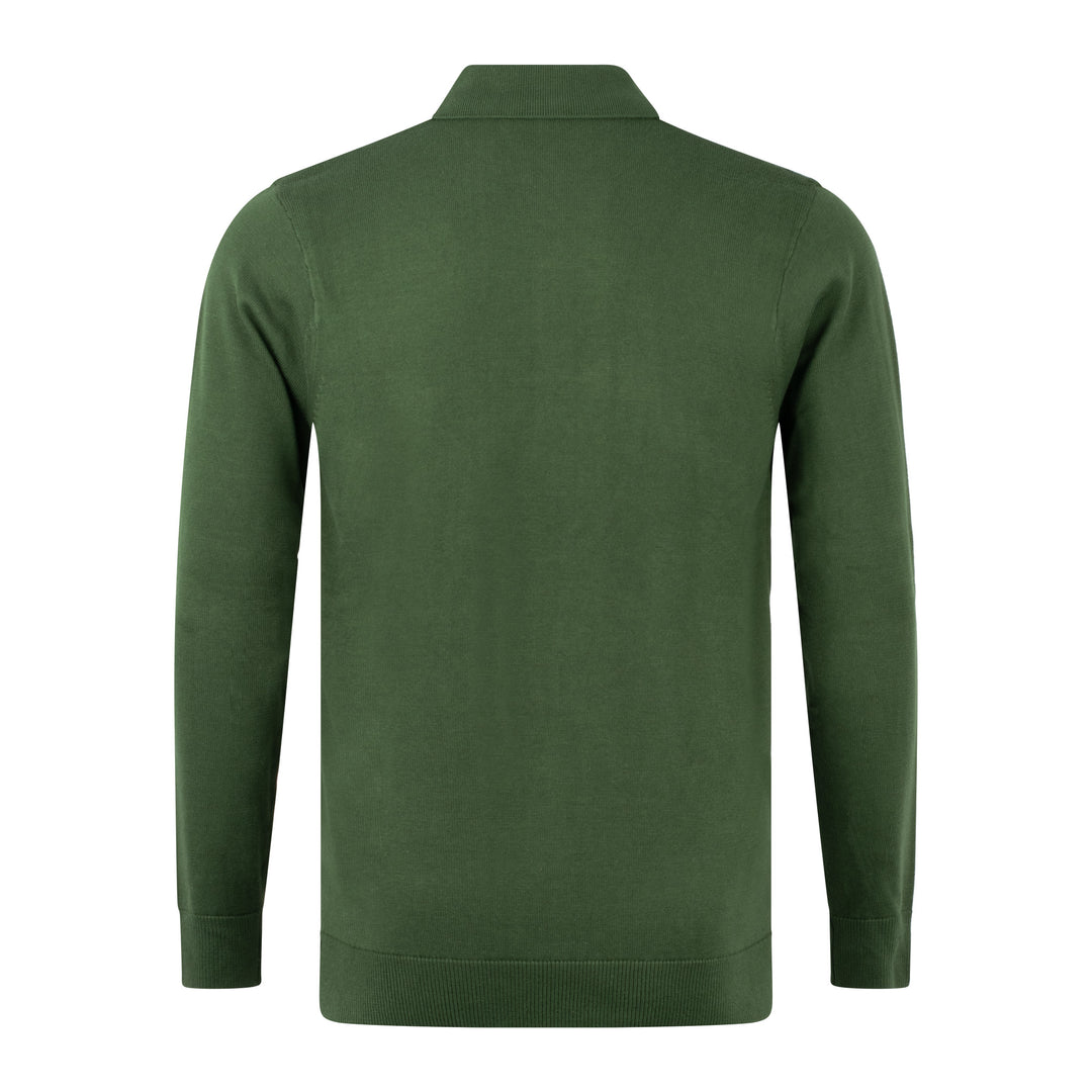 Gabicci Vintage Soda Stripe Knit Polo Forest