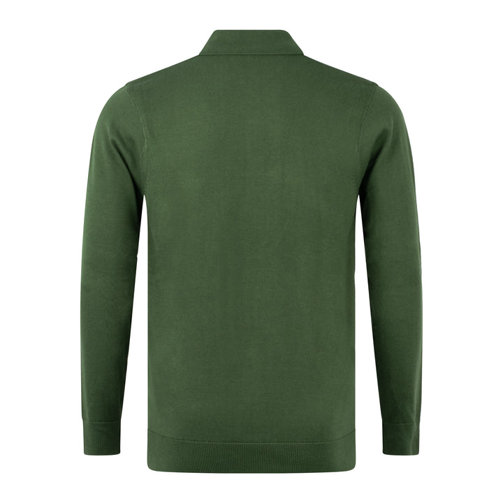 Gabicci Vintage Soda Stripe Knit Polo Forest