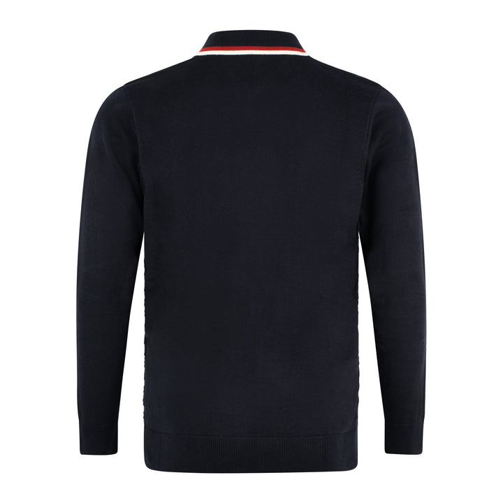 Gabicci Vintage Templo Zip Cardigan Navy