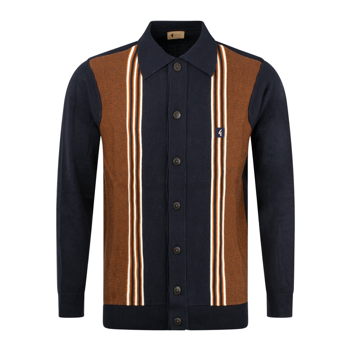 Gabicci Vintage Hanson Knit Cardigan Navy