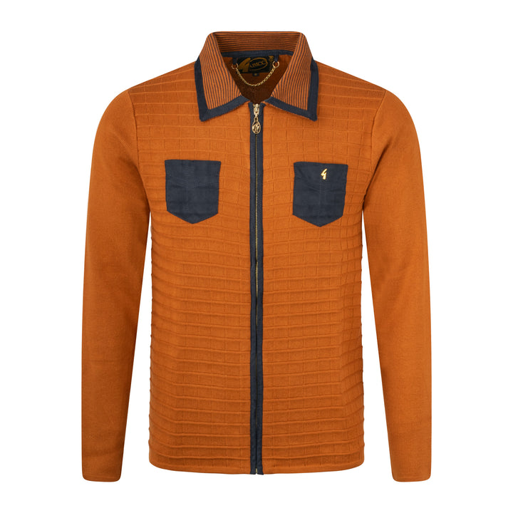 Gabicci Vintage Craig Anniversary Knit Cardigan Toffee