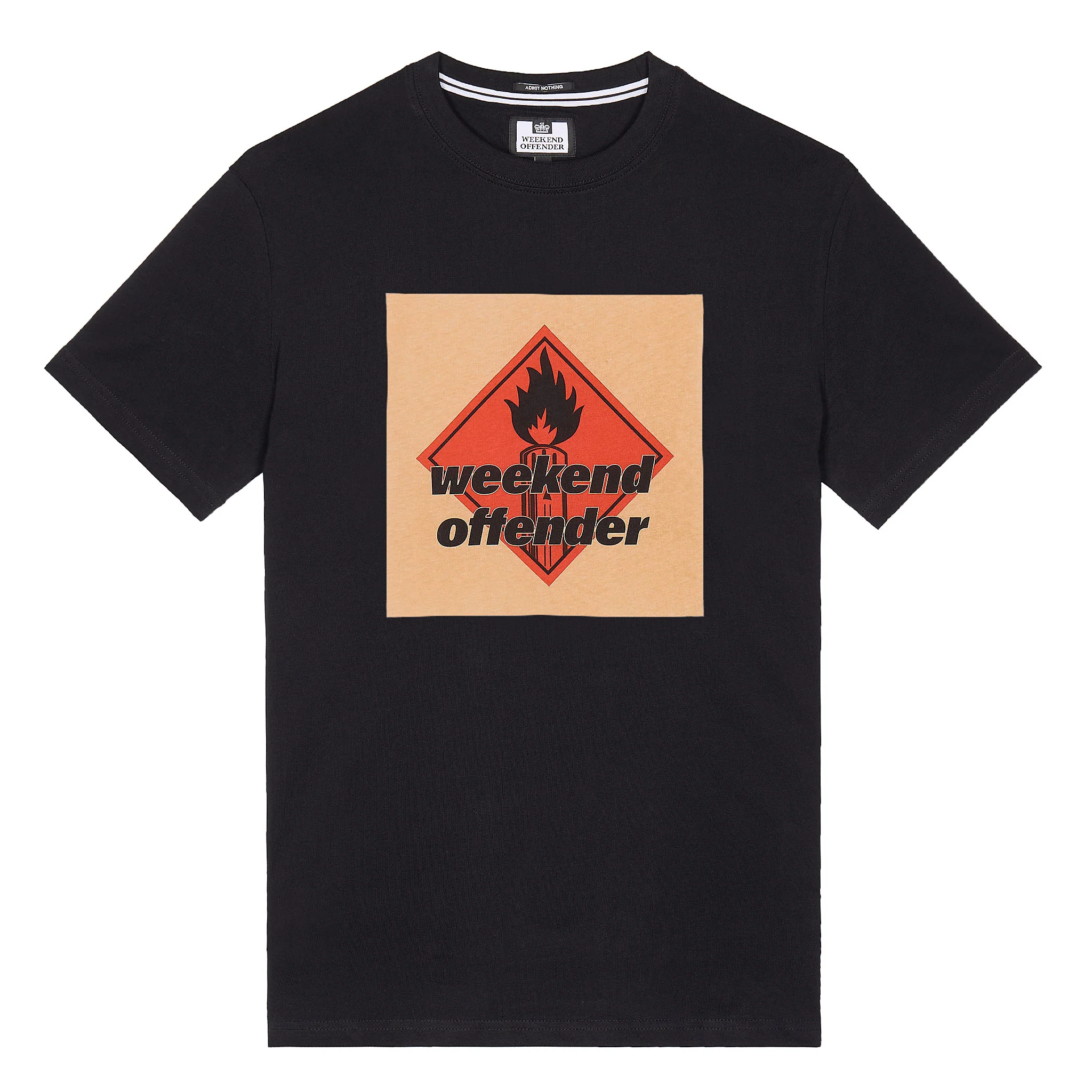Weekend Offender Blue Lines T-Shirt Black