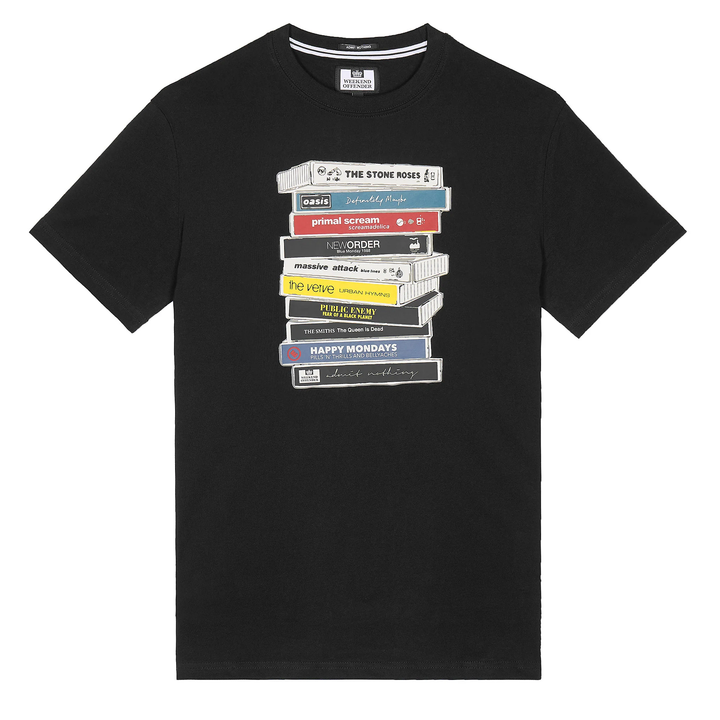 Weekend Offender Cassettes T-Shirt Black