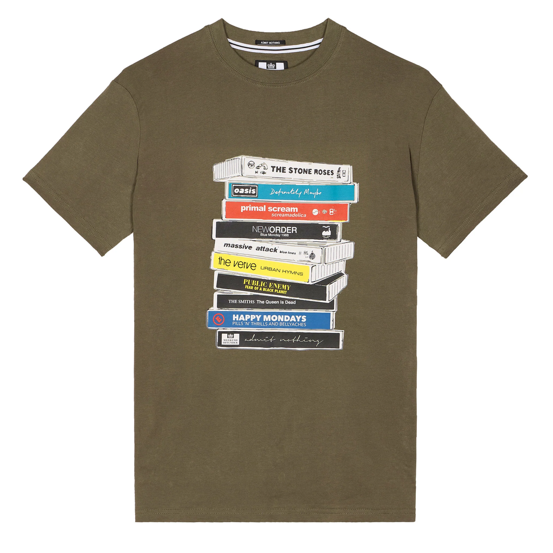 Weekend Offender Cassettes T-Shirt Green