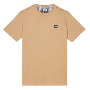 Weekend Offender Manuel Check Trim T-Shirt Cognac