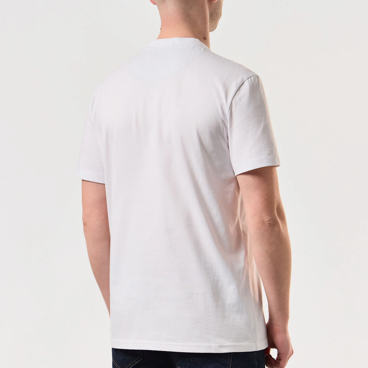 Weekend Offender Manuel Check Trim T-Shirt White