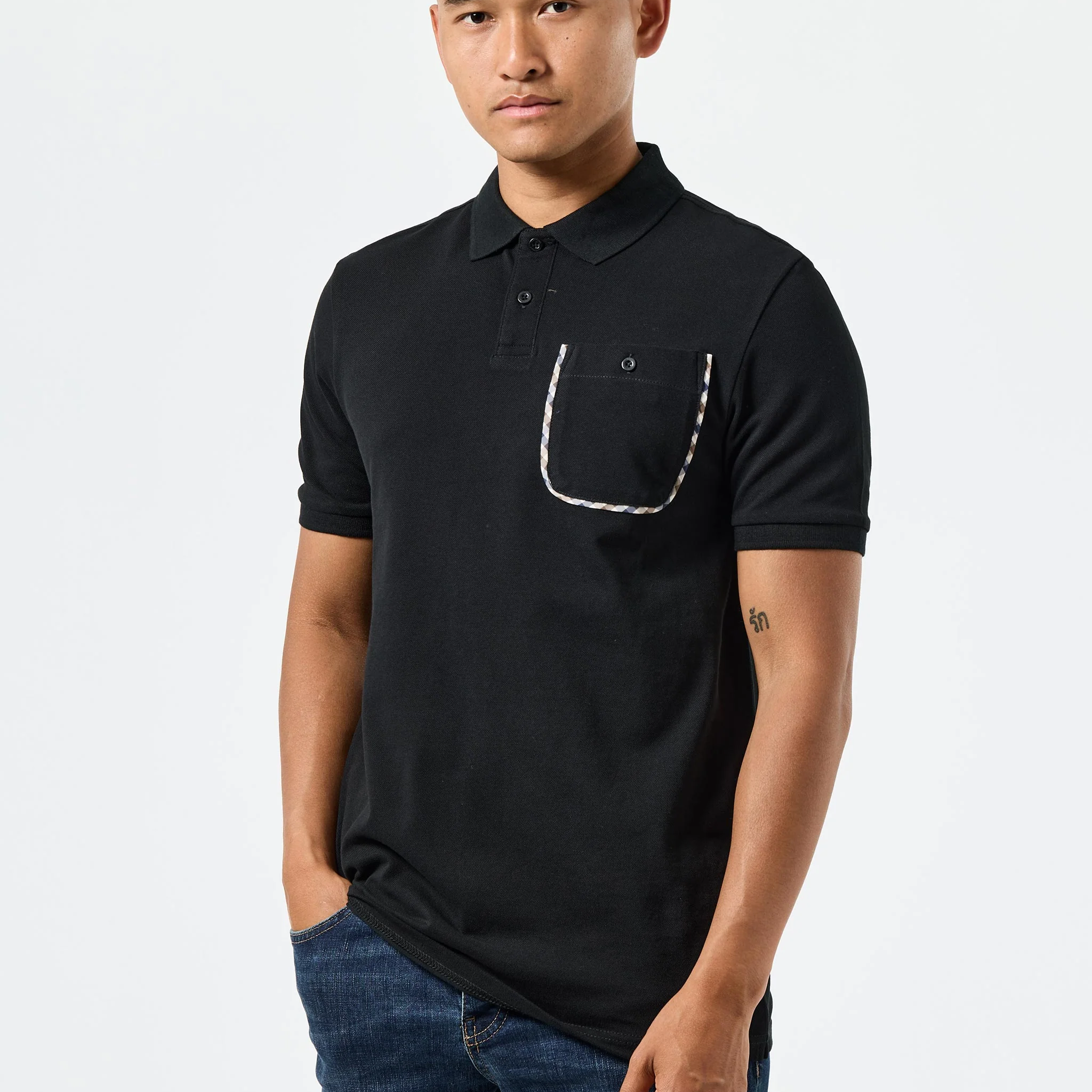 Weekend Offender Spence Polo Shirt Black