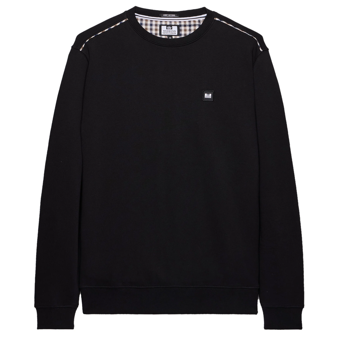 Weekend Offender Vega Check Sweatshirt Black