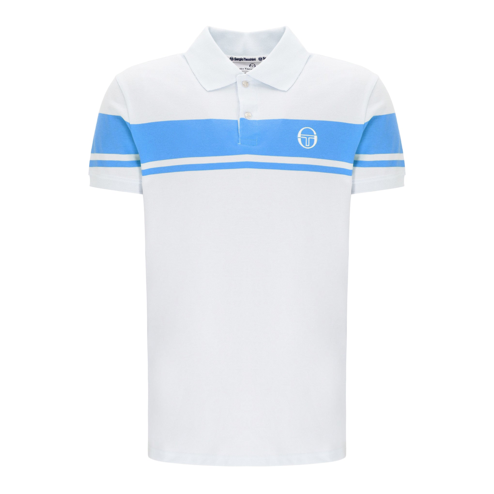 Sergio Tacchini Youngline Polo Shirt Cream/Blue