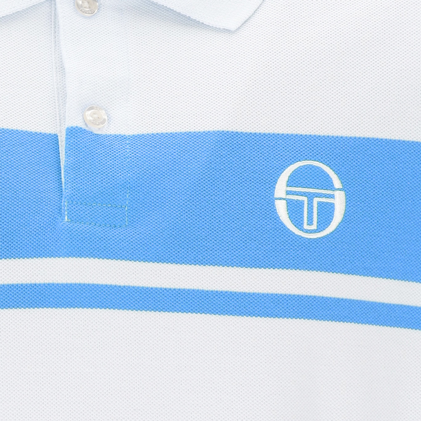 Sergio Tacchini Youngline Polo Shirt Cream/Blue