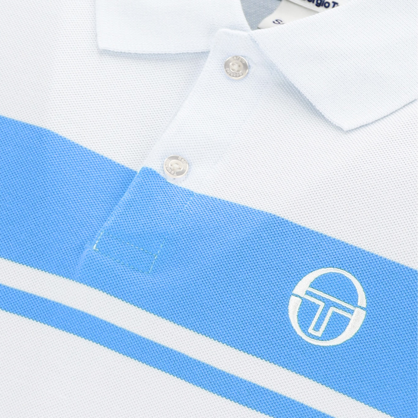 Sergio Tacchini Youngline Polo Shirt Cream/Blue