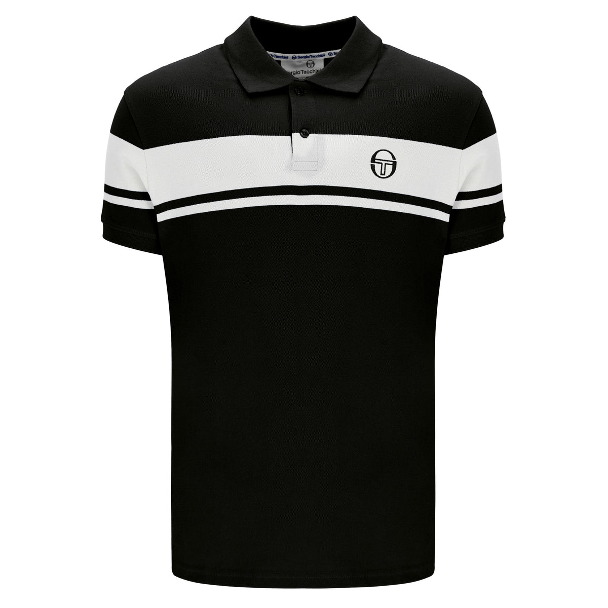 Sergio Tacchini Youngline Polo Shirt Black/White