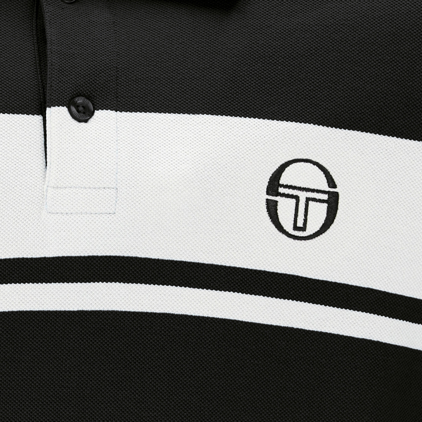 Sergio Tacchini Youngline Polo Shirt Black/White