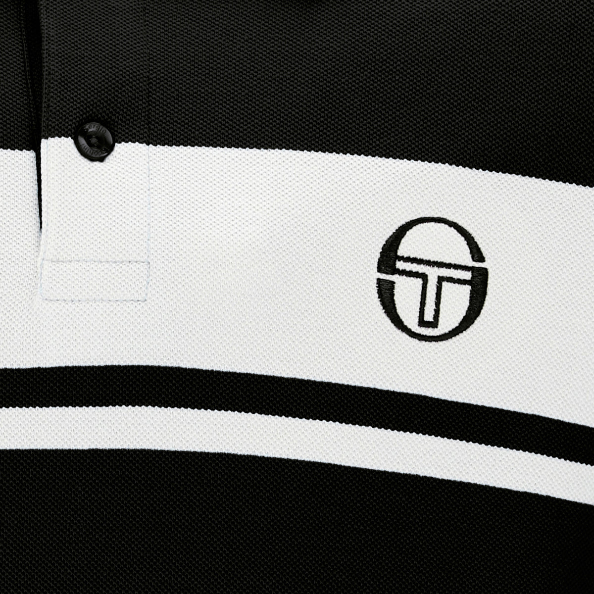 Sergio Tacchini Youngline Polo Shirt Black/White