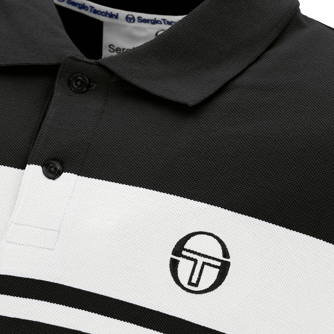 Sergio Tacchini Youngline Polo Shirt Black/White