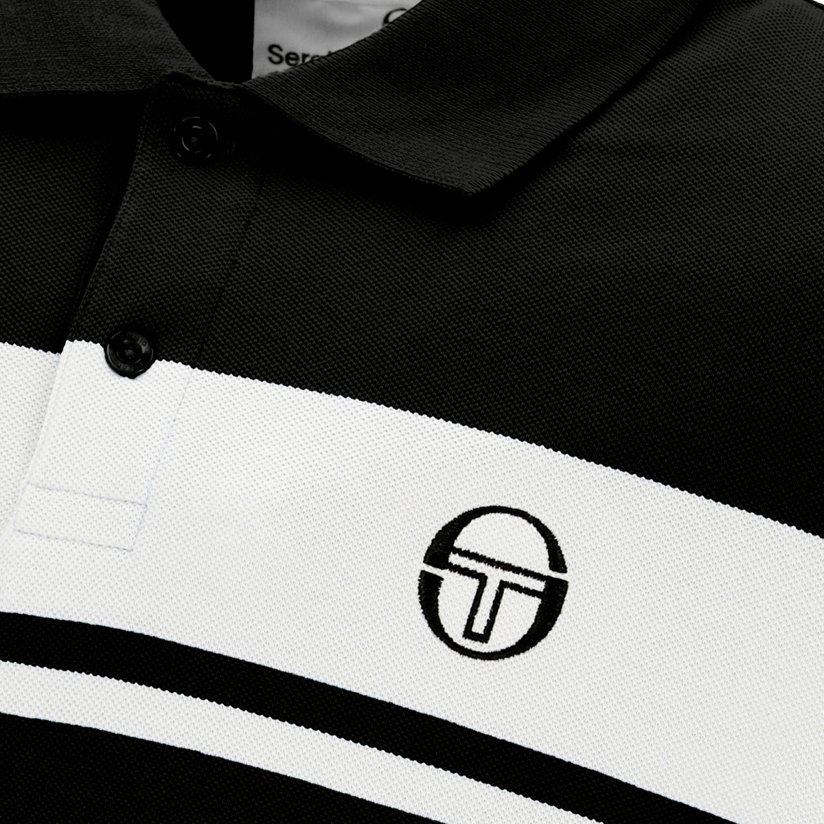 Sergio Tacchini Youngline Polo Shirt Black/White