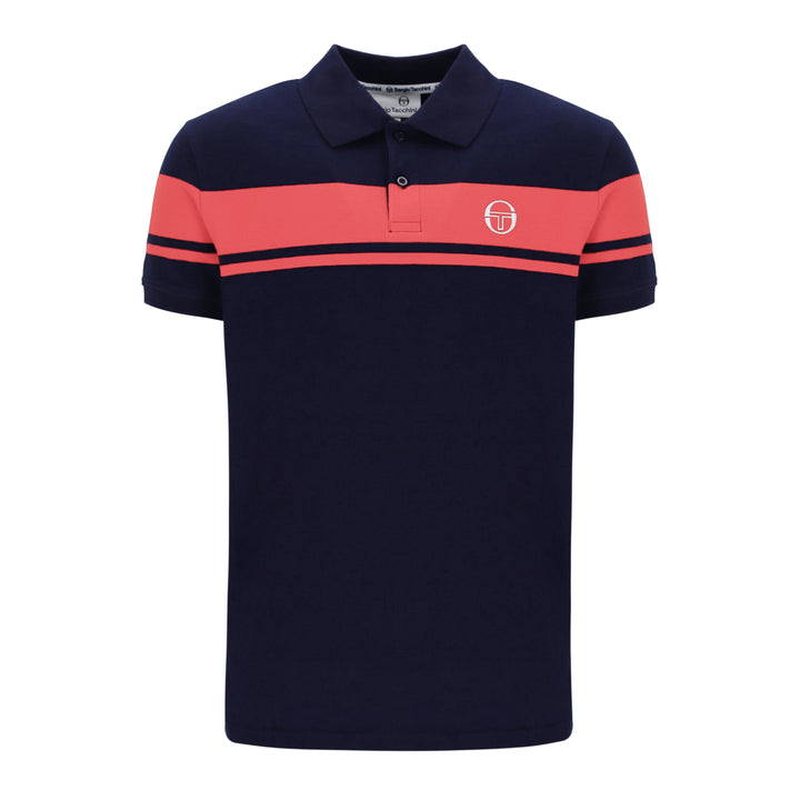 Sergio Tacchini Youngline Polo Shirt Navy/Pink
