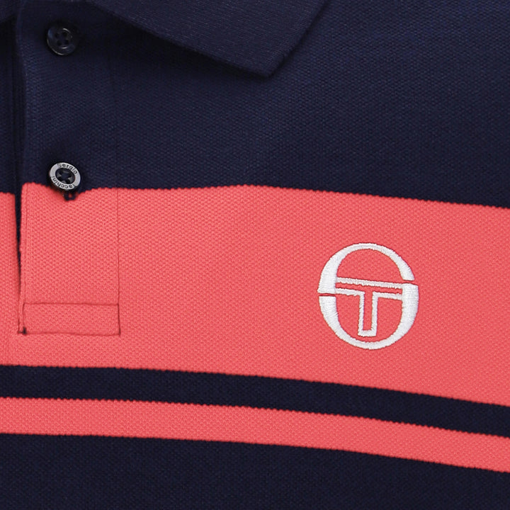 Sergio Tacchini Youngline Polo Shirt Navy/Pink