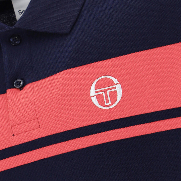 Sergio Tacchini Youngline Polo Shirt Navy/Pink