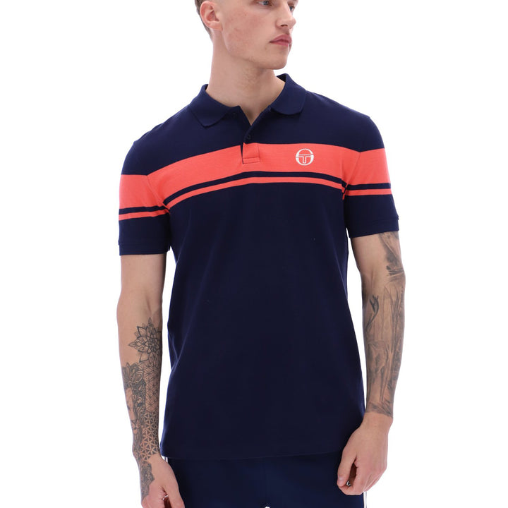 Sergio Tacchini Youngline Polo Shirt Navy/Pink