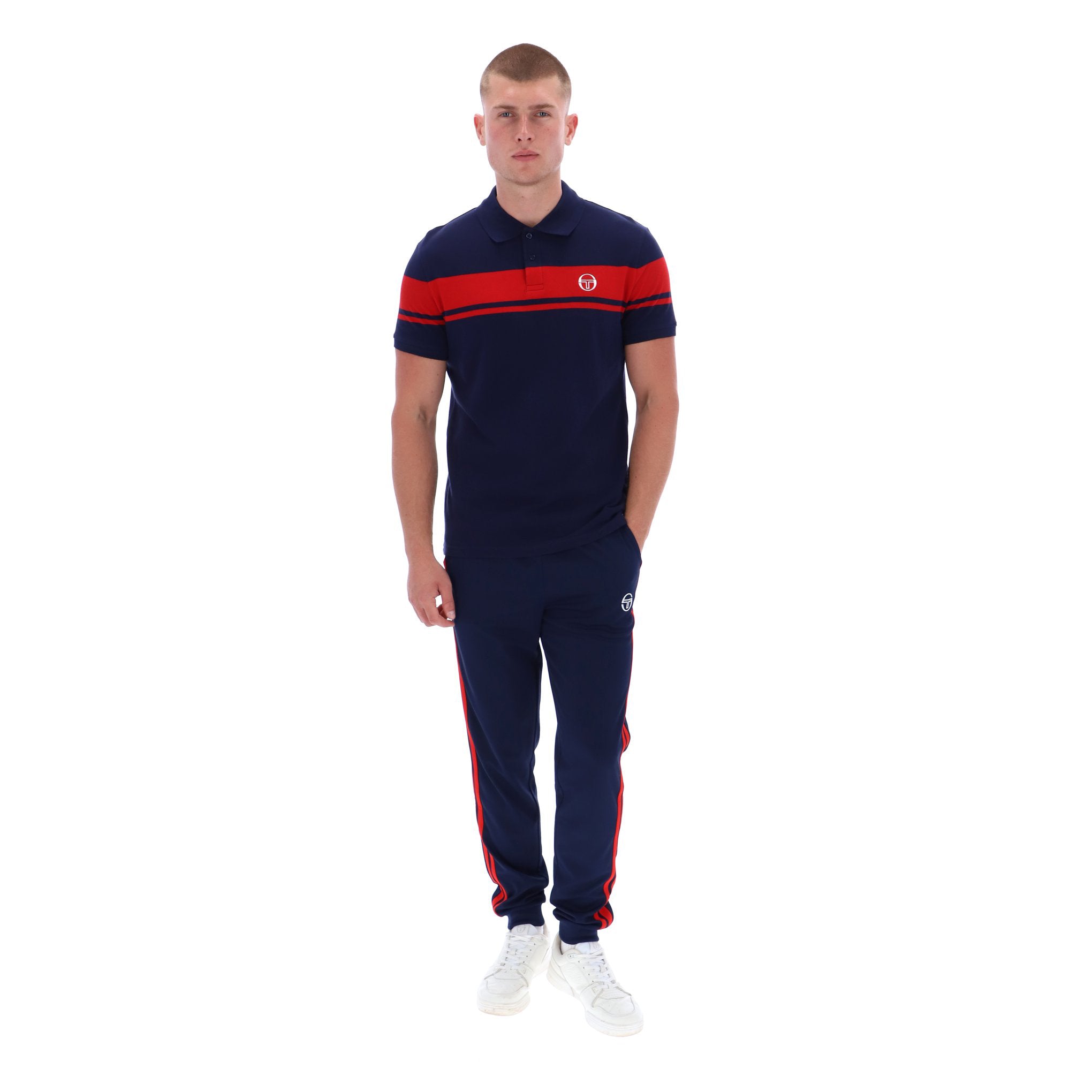 Sergio Tacchini Youngline Polo Shirt Navy/Red