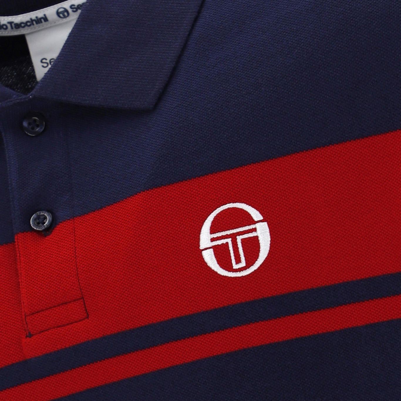 Sergio Tacchini Youngline Polo Shirt Navy/Red