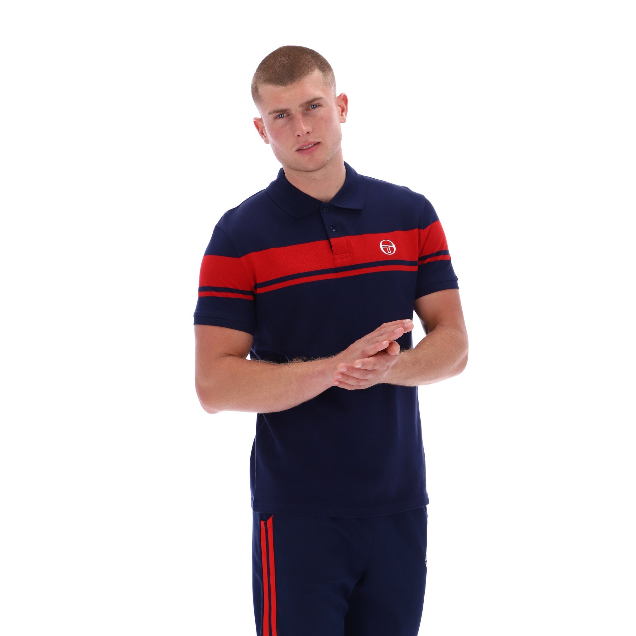 Sergio Tacchini Youngline Polo Shirt Navy/Red