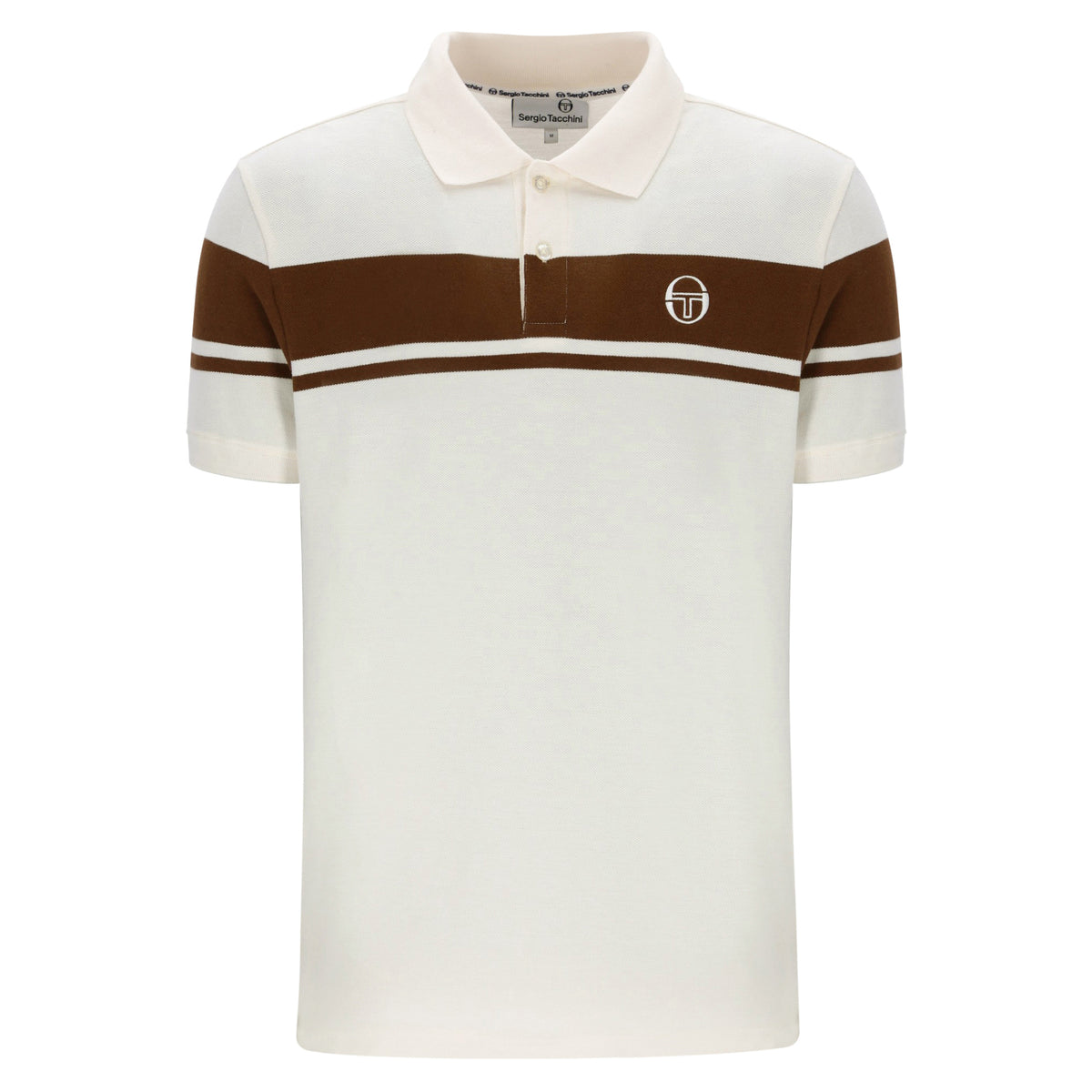 Sergio Tacchini Youngline Polo Shirt White/Brown
