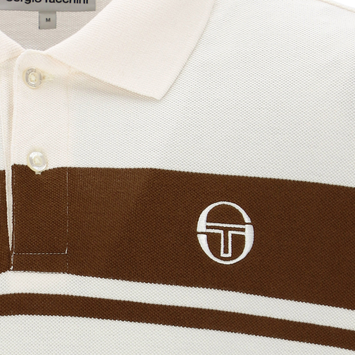 Sergio Tacchini Youngline Polo Shirt White/Brown