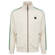 Trojan Twin Stripe Track Top White - front