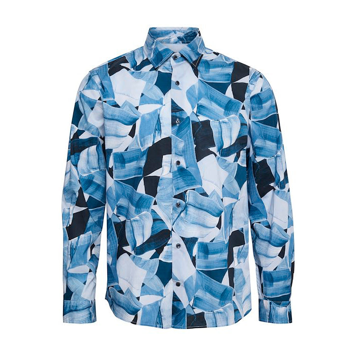 Matinique Modern Print Shirt Insignia Blue