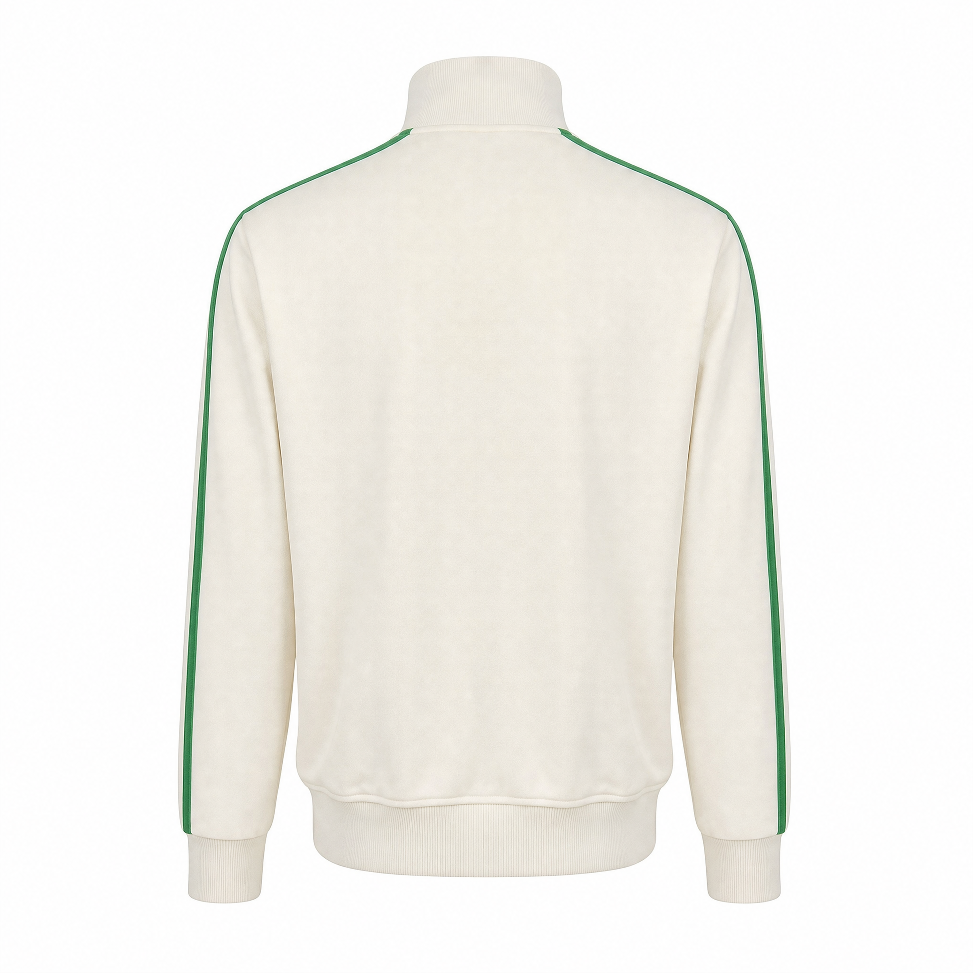 Trojan Twin Stripe Track Top White - ghost mannequin back