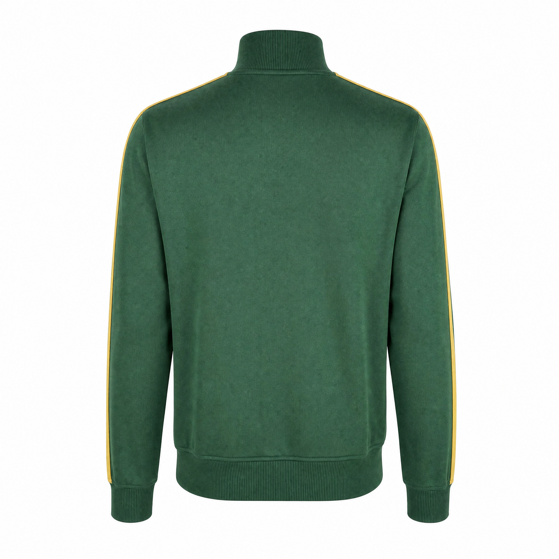 Trojan Twin Stripe Track Top Green - ghost mannequin back