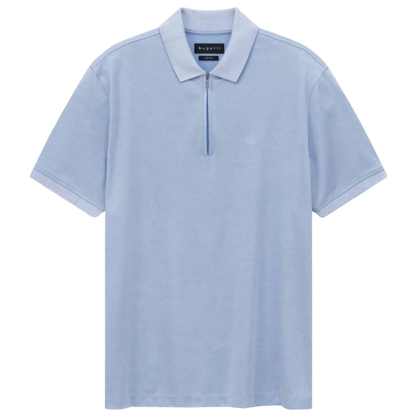 Bugatti Zip Polo Shirt Sky