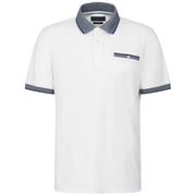 Bugatti Textured Collar Polo Shirt White