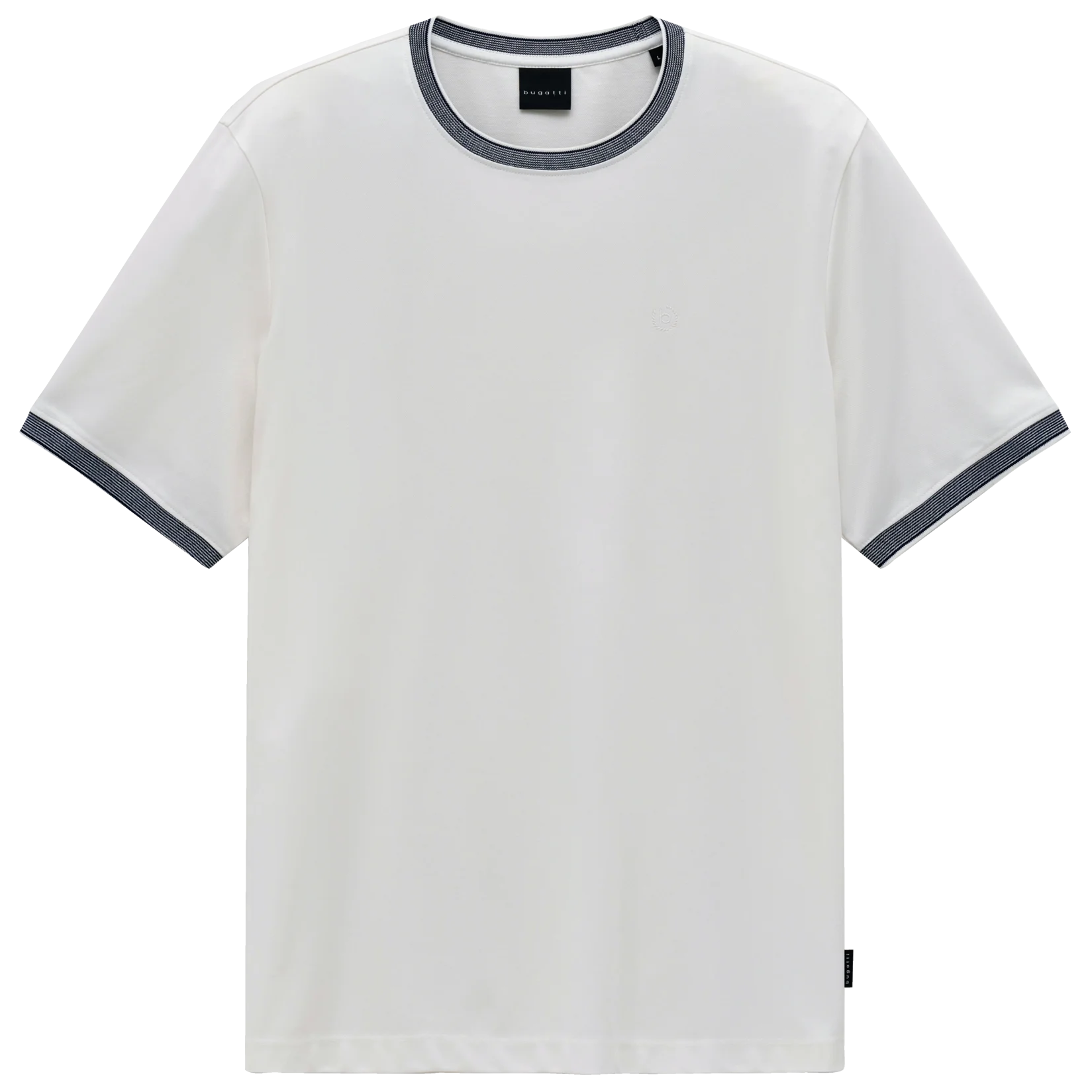 Bugatti Textured Collar T-Shirt White