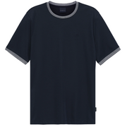 Bugatti Textured Collar T-Shirt Navy