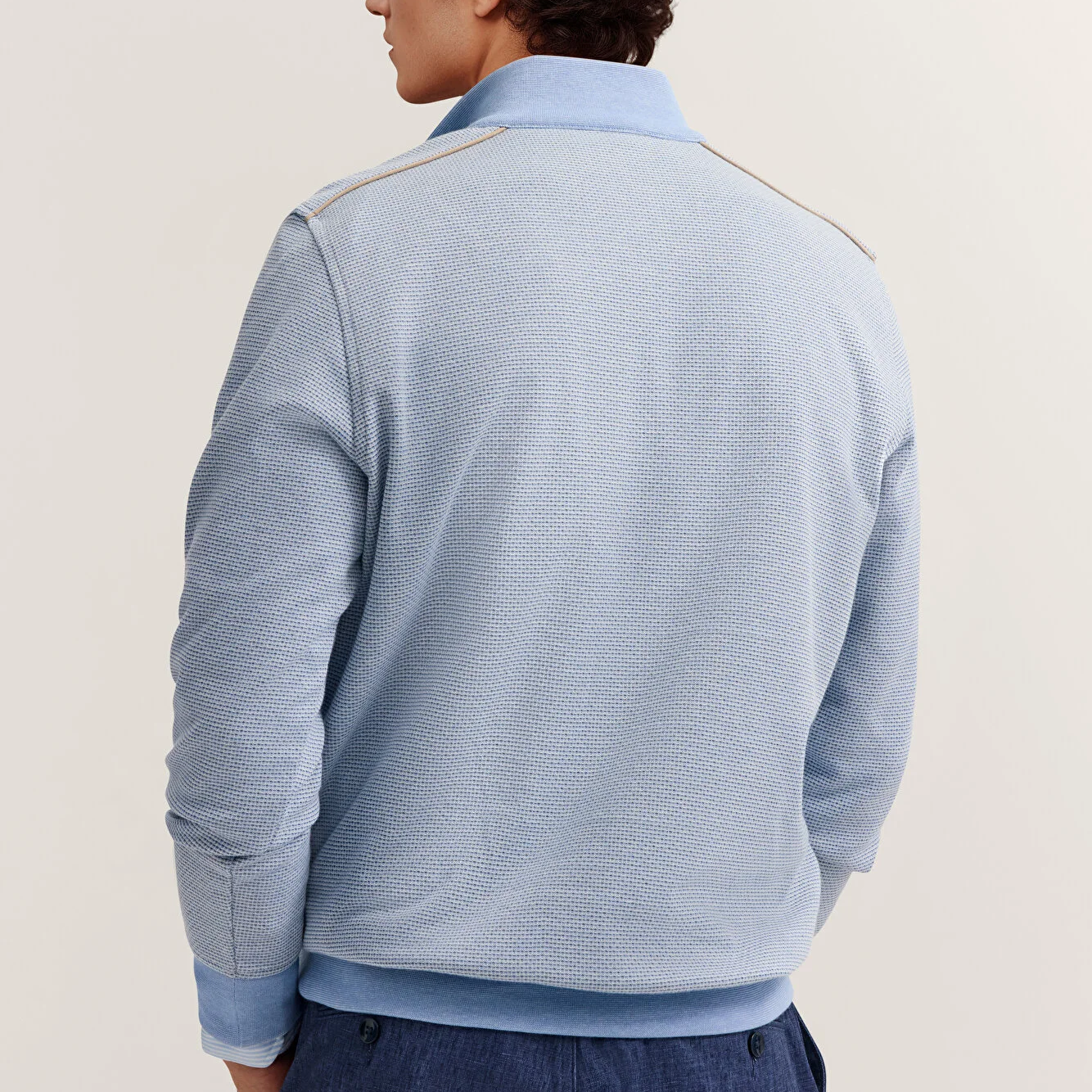 Bugatti Textured Knit Sweater Sky