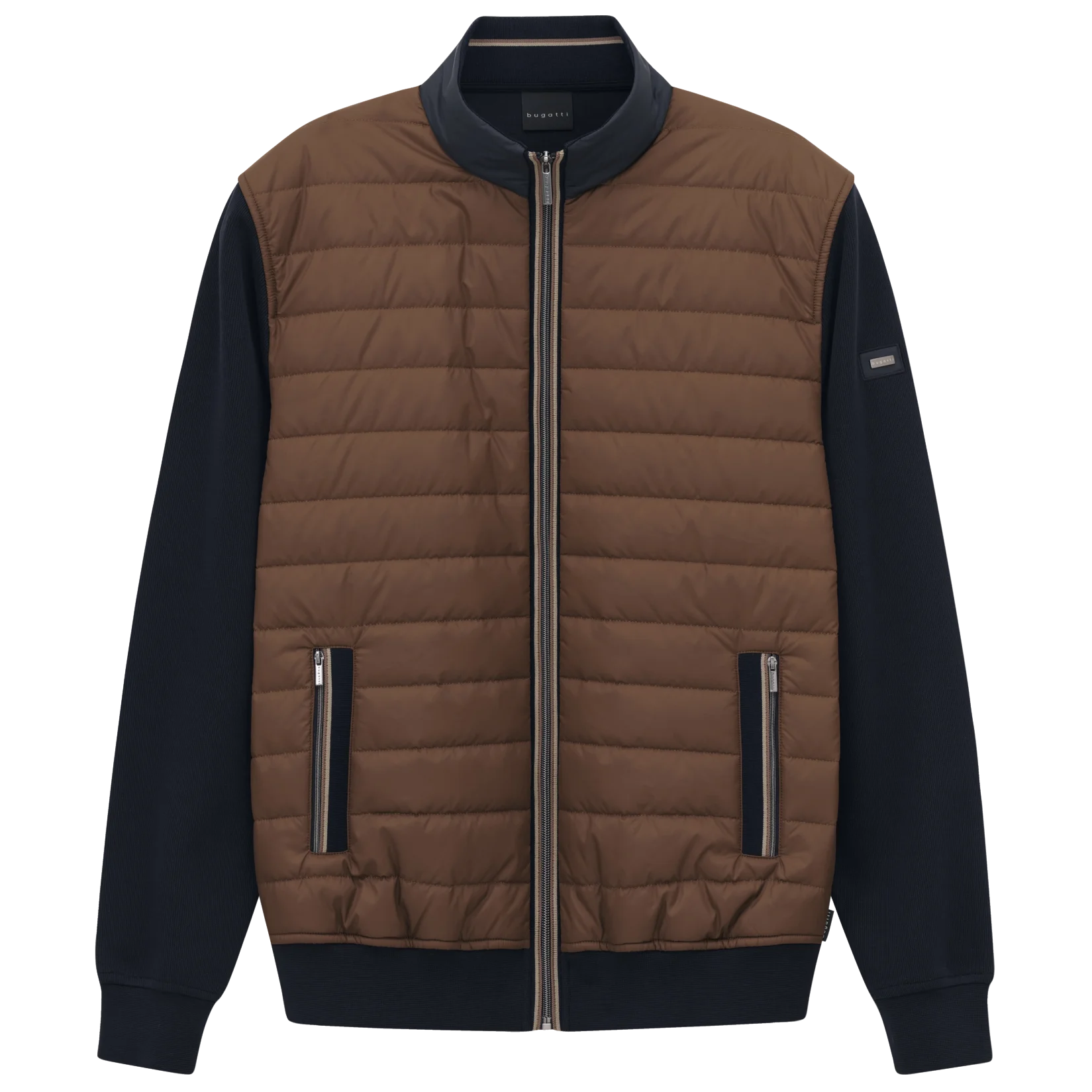 Bugatti Padded Jacket Navy/Brown
