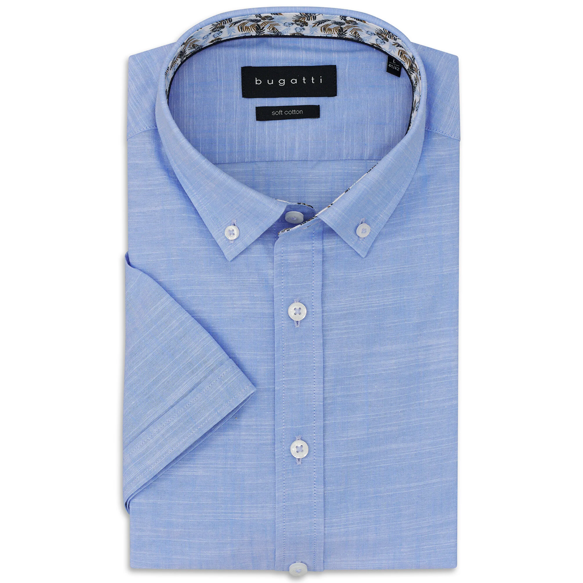 Bugatti Cotton Shirt Sky