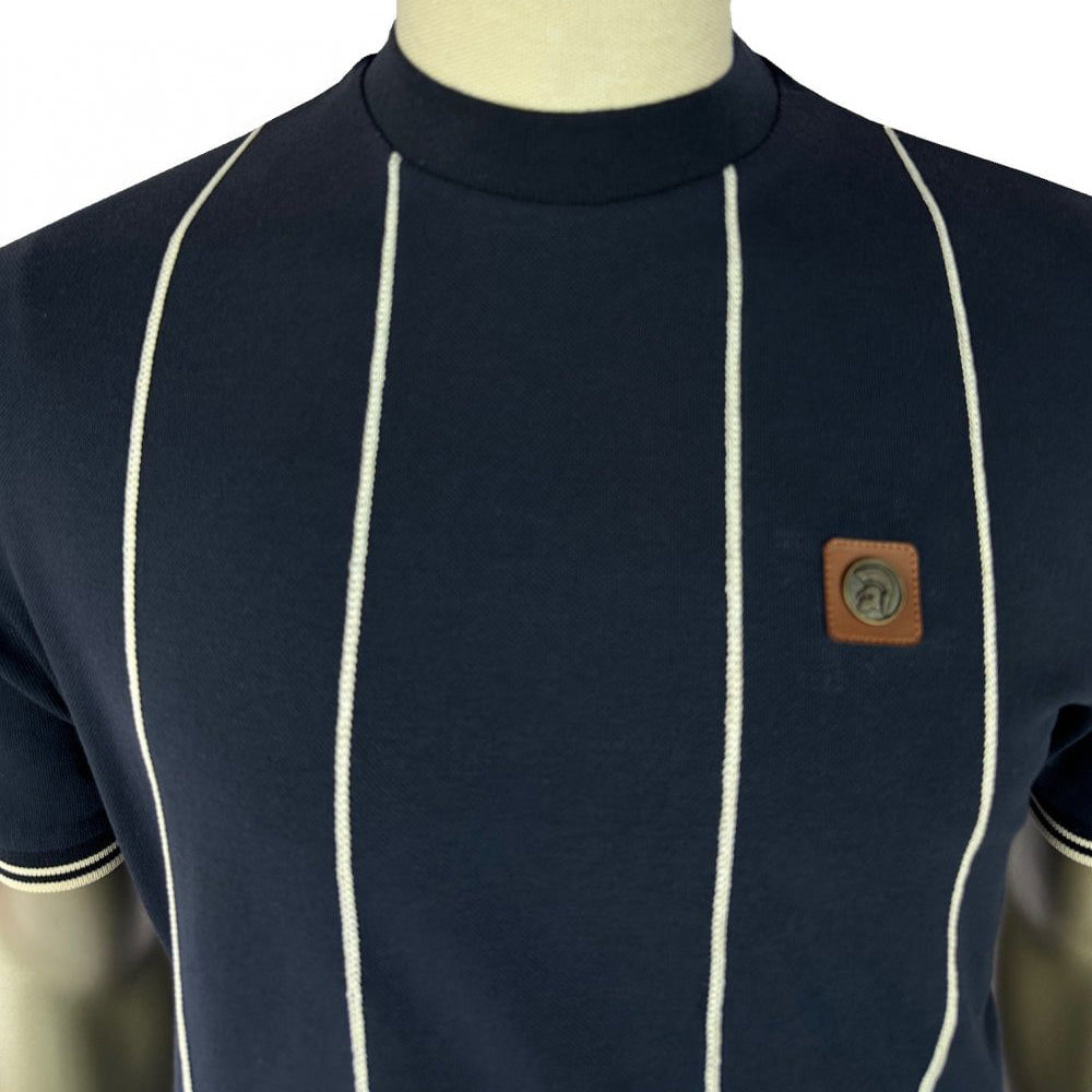 Trojan Stripe T-Shirt Navy